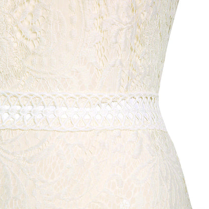 Elegant Lace Evening Wedding Dress for Women Sexy Hollow Out Office Ladies Bodycon Dresses Fashion Birthday Party Club Vestidos