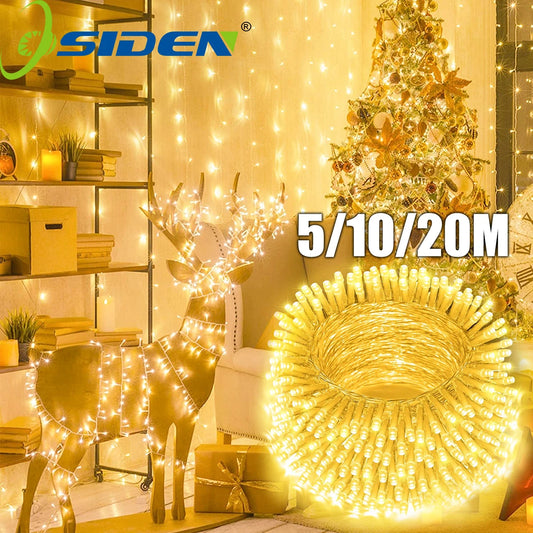 LED Christmas Lights 5/10/20M 220V Waterproof Fairy Lights Outdoor Garden Tree Home Halloween Party Holiday Decoration Lighting