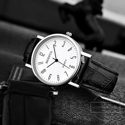 Men Watches Business Wrist Watch Luxury Leather Strap Analog Watches Quartz Wristwatches Clock Men Women Casual Simple Watch