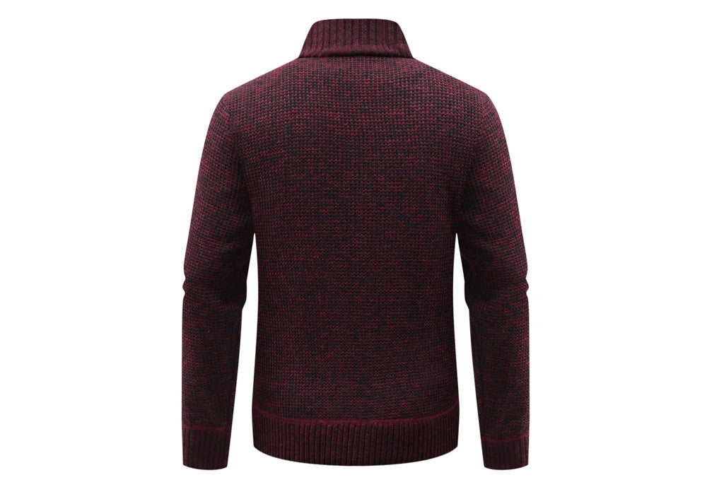 Winter Men Warm Cardigan Padded Jackets Fashion Men Fleece Lined knitwear Sweaters Cardigan Coats Men Windbreaker Knit Jacket