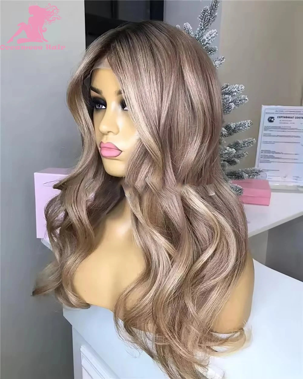 Highlight Human Hair Wigs For Women13X6 Lace Frontal Human Hair Wig Full Lace Wig Transparent Lace Natural Wave Brazilian Hair