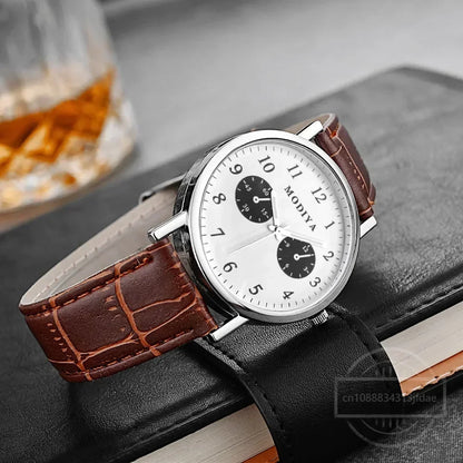Men Watches Business Wrist Watch Luxury Leather Strap Analog Watches Quartz Wristwatches Clock Men Women Casual Simple Watch