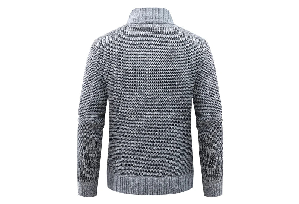 Winter Men Warm Cardigan Padded Jackets Fashion Men Fleece Lined knitwear Sweaters Cardigan Coats Men Windbreaker Knit Jacket