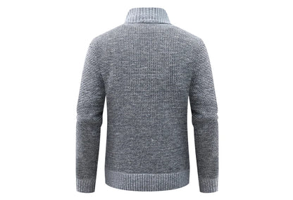 Winter Men Warm Cardigan Padded Jackets Fashion Men Fleece Lined knitwear Sweaters Cardigan Coats Men Windbreaker Knit Jacket