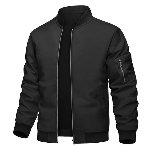 Men's spring and autumn solid color casual jacket, suitable for daily travel, sports outdoors, travel.