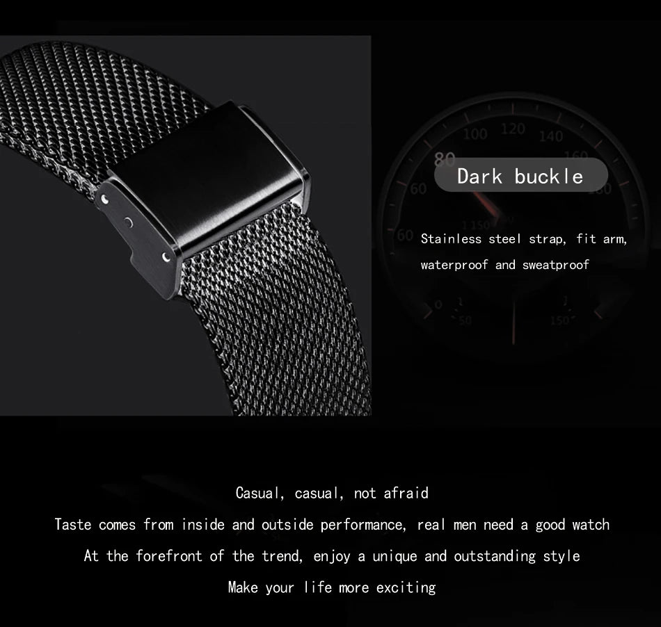 LIGE Fashion Mens Watches Top Brand Luxury Quartz Watch Men Casual Slim Mesh Steel Waterproof Sport Watch Relogio Masculino