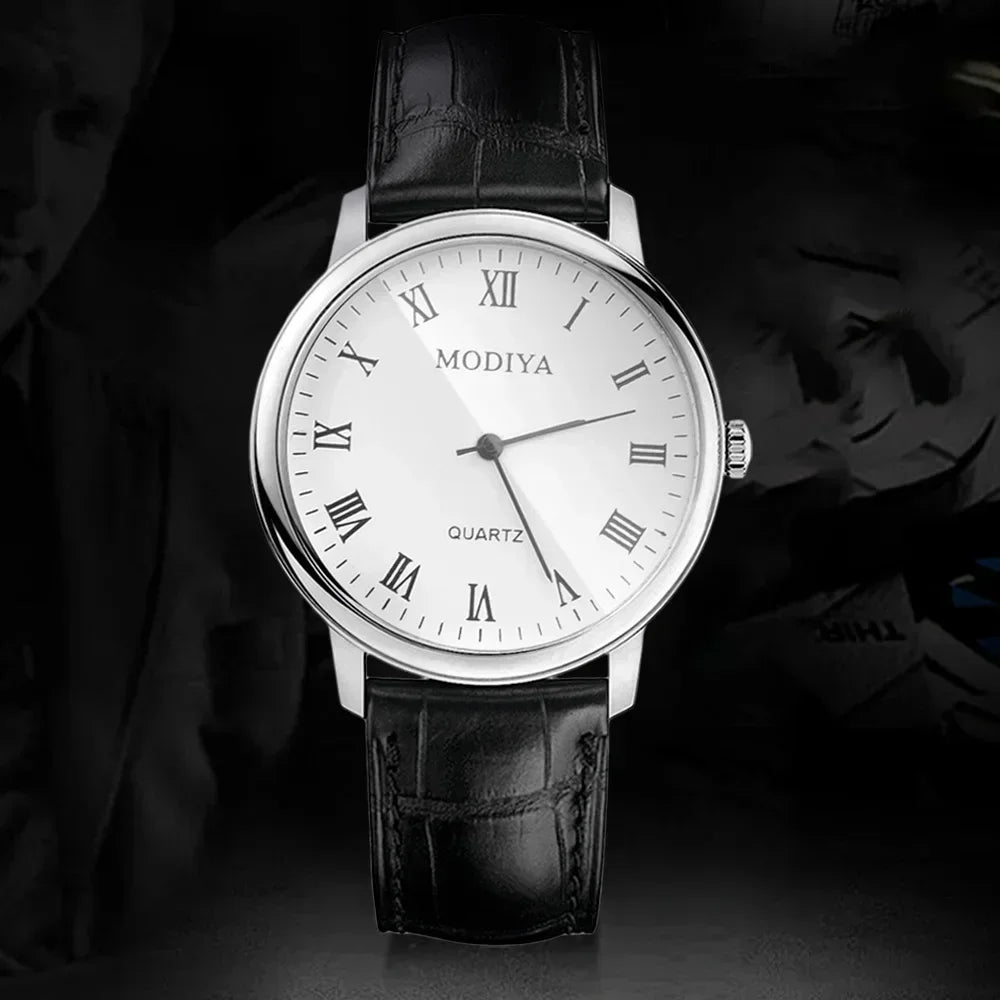 Men Watches Business Wrist Watch Luxury Leather Strap Analog Watches Quartz Wristwatches Clock Men Women Casual Simple Watch