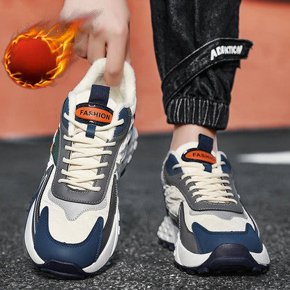 2025 New Sneakers Shoes for Men Luxury Platform Male Sneakers High Quality Casual Running Shoes Winter Plus Size Cotton Shoes