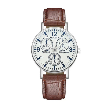Men Watches Business Wrist Watch Luxury Leather Strap Analog Watches Quartz Wristwatches Clock Men Women Casual Simple Watch