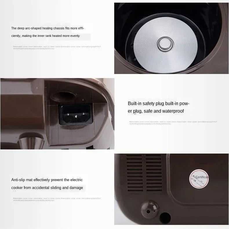 Electric Rice Cooker 5L Timing Reservation Food Heating Pressure Cooking Steamer 2-8 People Soup Stew Pot Cake 24H EU US