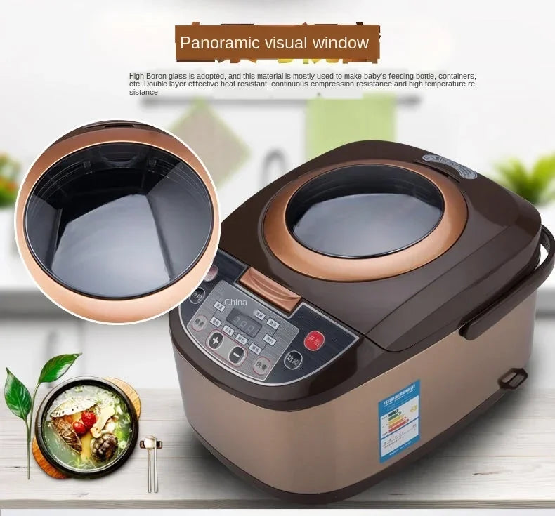 Electric Rice Cooker 5L Timing Reservation Food Heating Pressure Cooking Steamer 2-8 People Soup Stew Pot Cake 24H EU US