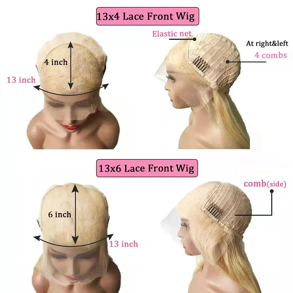 Highlight Human Hair Wigs For Women13X6 Lace Frontal Human Hair Wig Full Lace Wig Transparent Lace Natural Wave Brazilian Hair