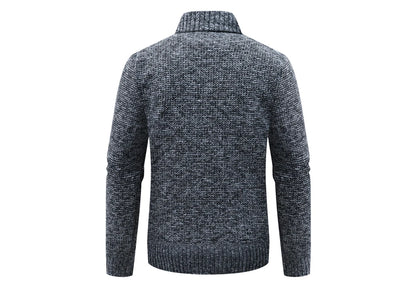 Winter Men Warm Cardigan Padded Jackets Fashion Men Fleece Lined knitwear Sweaters Cardigan Coats Men Windbreaker Knit Jacket