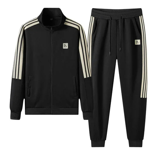 Men's Fashionable Handsome Casual Jacket Sports Pants Two-piece Set Spring and Autumn Outdoor Sports Fitness Trend Set