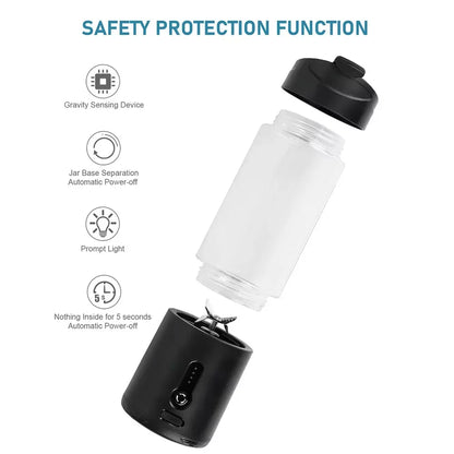 Portable Blender 6 Baldes Powerful Personal juicer For Shakes Smoothies Usb Rechargeable Portable Cup Fruit Fresh Juice Mixer