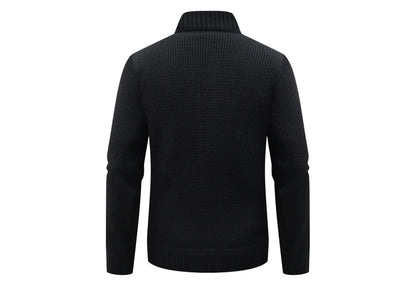 Winter Men Warm Cardigan Padded Jackets Fashion Men Fleece Lined knitwear Sweaters Cardigan Coats Men Windbreaker Knit Jacket