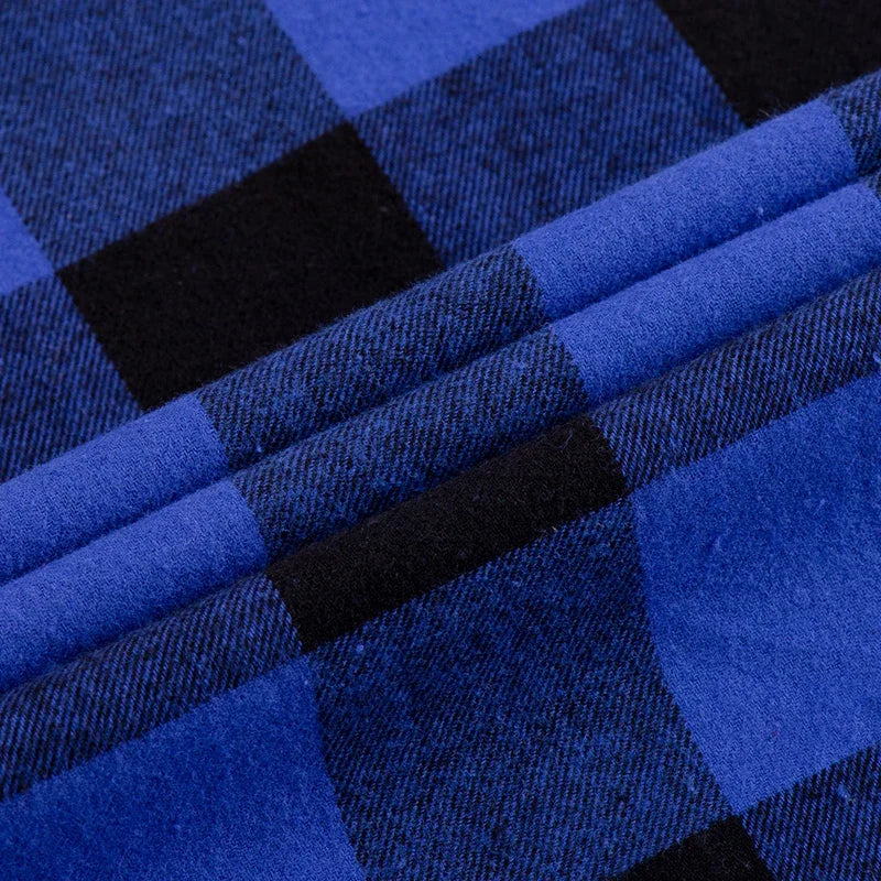 2025 Casual Men Plaid Spring Autumn Flannel Men Dress Shirts Fashion Long Sleeve Slim Fit Chemise Homme Cotton Male Shirt